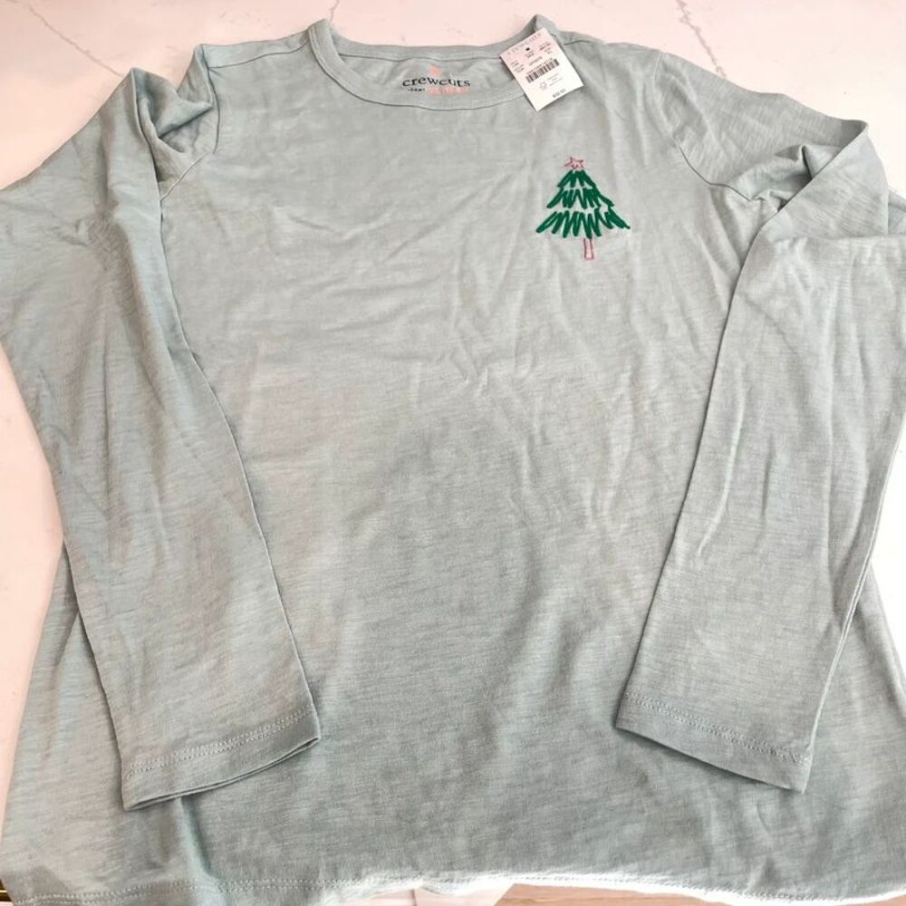 Crewcuts Girls Embroidered Holiday Shirt NWT Sz 12-14